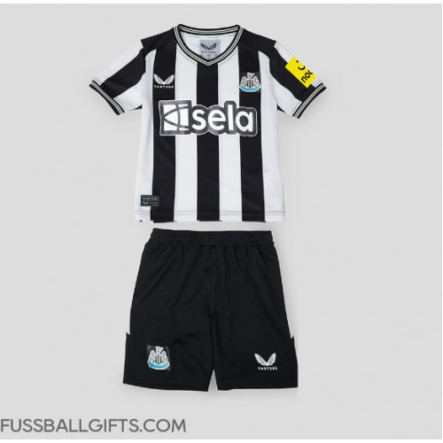 Newcastle United Fußballbekleidung Heimtrikot Kinder 2023-24 Kurzarm (+ kurze hosen)